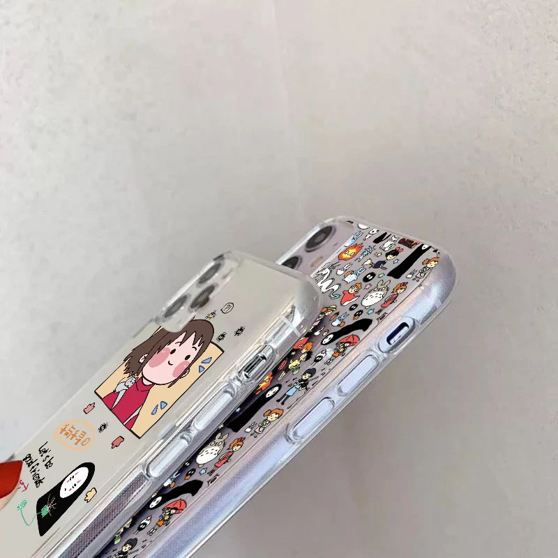 Чехол для телефона с рисунком аниме Унесенные призраками Тоторо iPhone 13 12 11 Pro XS MAX