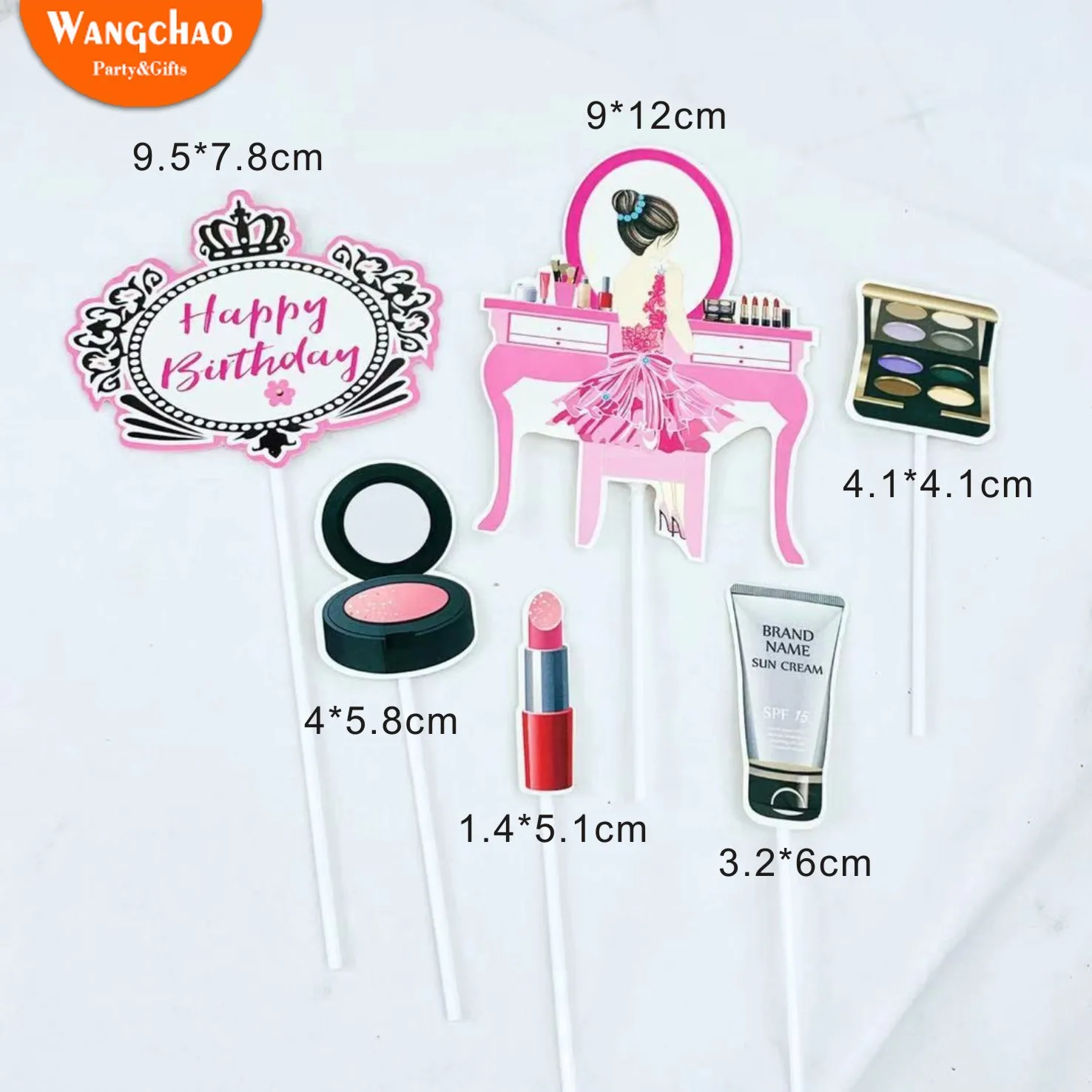 Романтический дорожный Топпер для торта косметический десертный стол 21st день