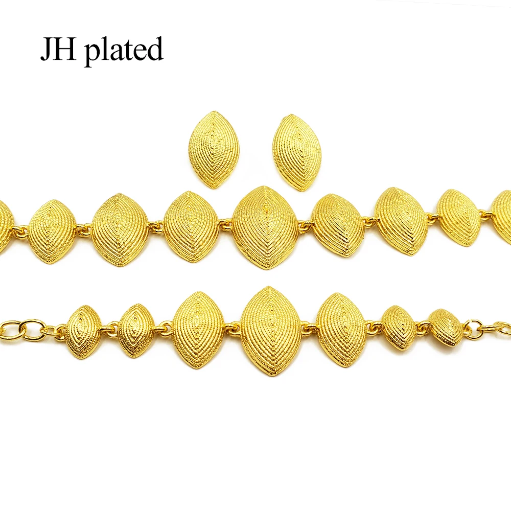 Комплект ювелирных изделий для женщин ожерелье браслет серьги кольцо