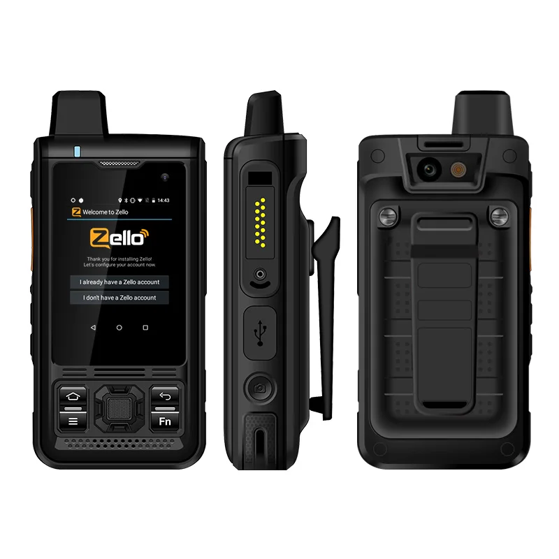 UNIWA B8000 4G LTE Network Radio Zello PTT Walkie Talkie Phone Android 8.1 4000mAh Battery ROM 8GB GPS  AGPS Support NFC