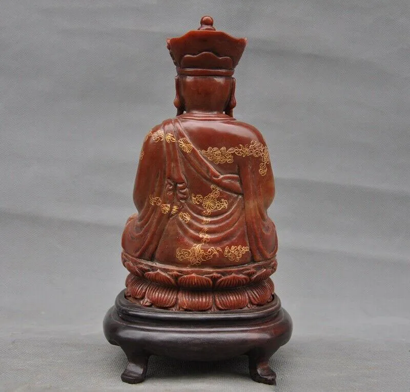 

wedding decoration Natural Shoushan Stone carving Jizo Ksitigarbha Boddhisattva tang monk statue