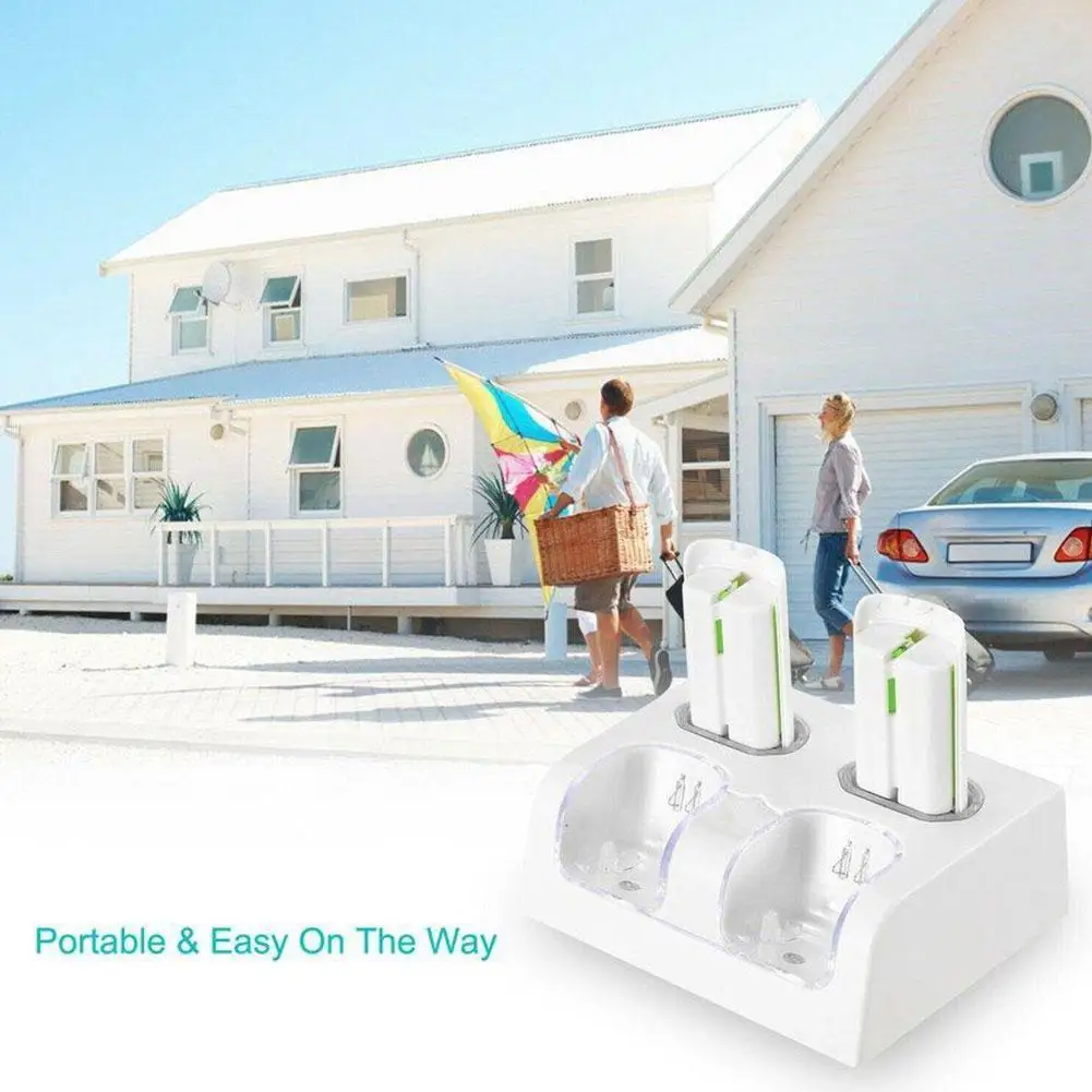 

For WII Sofa Game Console Charger With USB Power Cord Docking Battery Dock Base Charging Station And Gamepad Stand T2P4