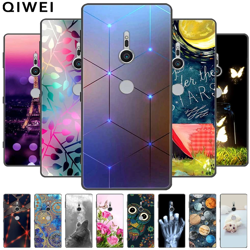 Case For Sony Xperia XZ1 XZ2 XZ3 Cover Silicone Painted Soft Phone Back Cases for Sony XZ2 Compact Premium Protective Funda Capa