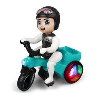 electric riding tricycle light musical motorcycle girl bicycle doll children rotating toy car gift