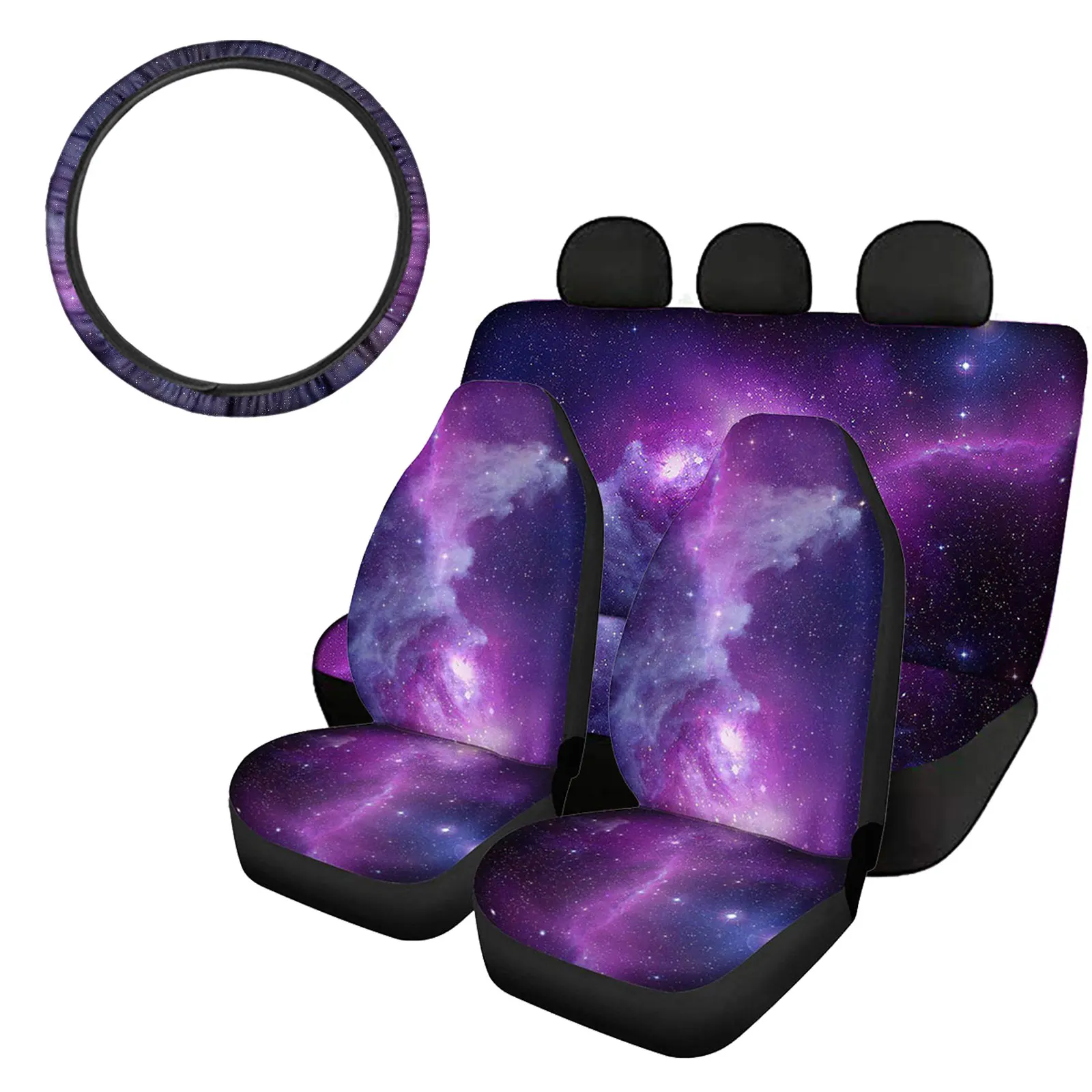 

INSTANTARTS модный дизайн Galaxy Легкая установка протектор автомобиля Передняя и задняя подушка сиденья автомобиля дышащий чехол на руль