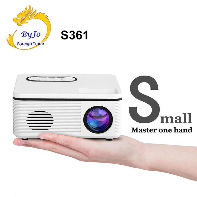 Портативный карманный светодиодный проектор ByJoTeCH S361 с поддержкой AV TF карты USB 5 В 2