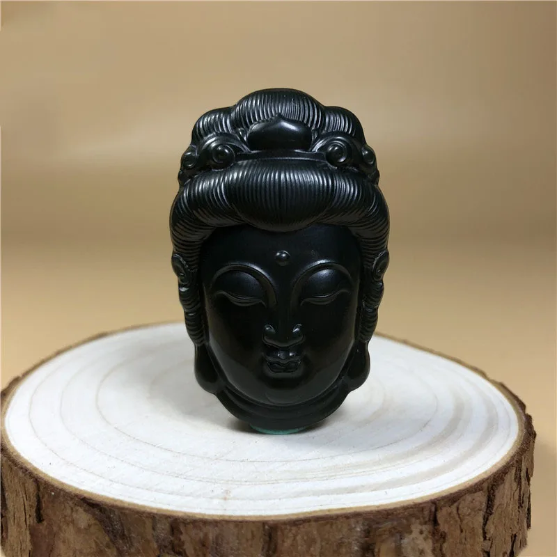 Подвеска из черного нефрита юинь Гуаньинь США | Украшения и аксессуары
