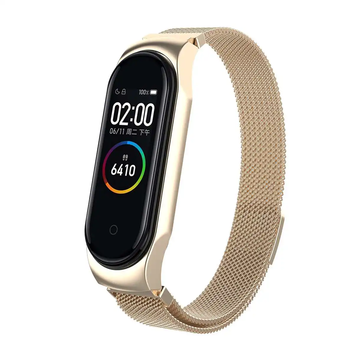Для Xiaomi mi Band 4 и 3 Smartwatch Браслет mi lanese из нержавеющей стали металлический сменный ремешок для часов фитнес часы ремешок