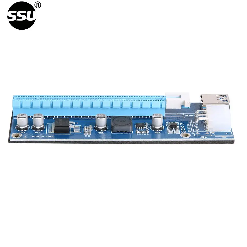 

PCI Express 1X to 16X Extender Graphic Riser Card Laptop Docking Station Power Adapter Converter for Bitcoin Miner Mining
