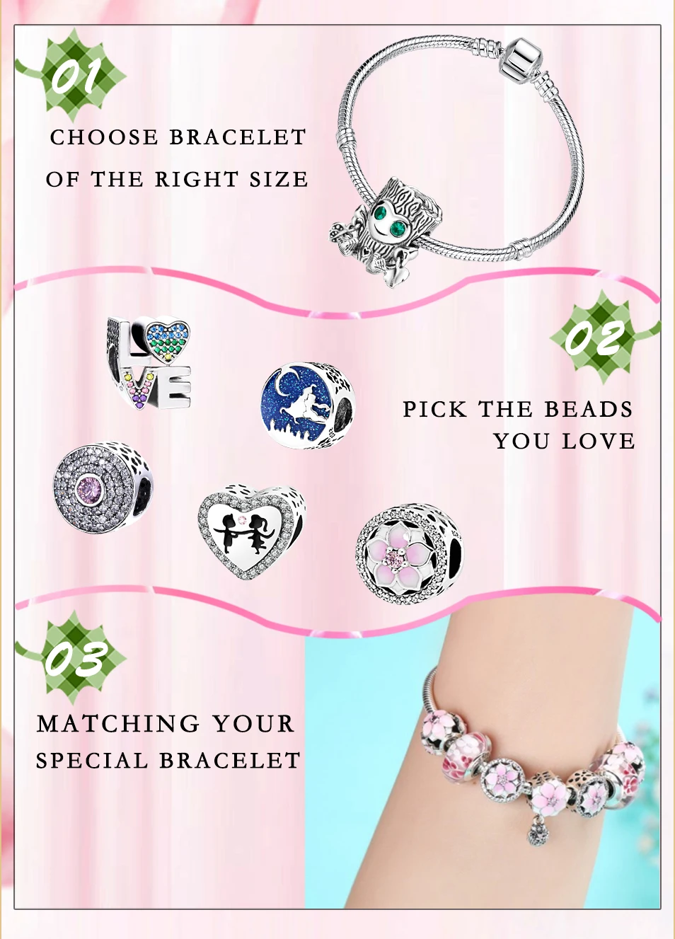 New Fashion Trend Luxury Charm diy 925 Sterling Silver Beads Fit Charm Bracelet DIY Silver 925 Originality Beads Jewelry Making