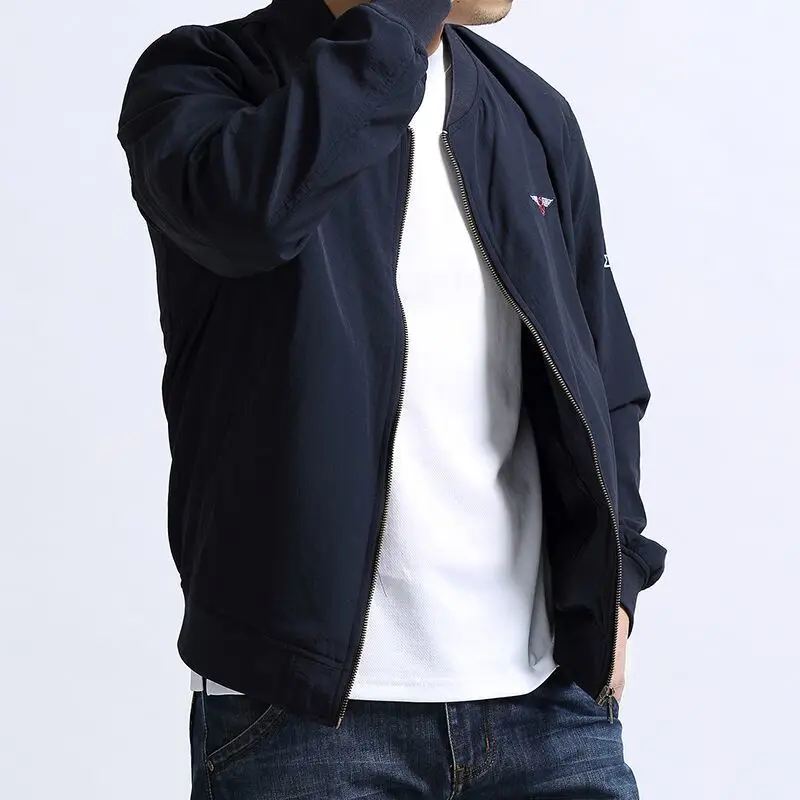 

Plus size 8xl 7xl 6xl Spring Men's Jackets Solid Fashion Coats Male Casual Slim Stand Collar Jacket Men Thin coat Overcoat