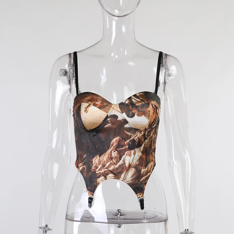 Готическая Черная Винтажная Майка с принтом Ангел войны майка Новинка лета