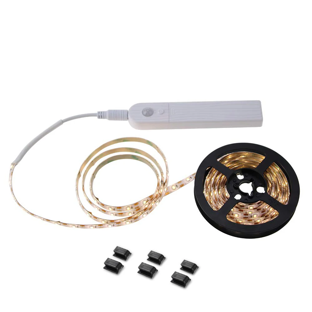 Светодиодная лента с пассивным ИК датчиком движения гибкая клейкая лампа для
