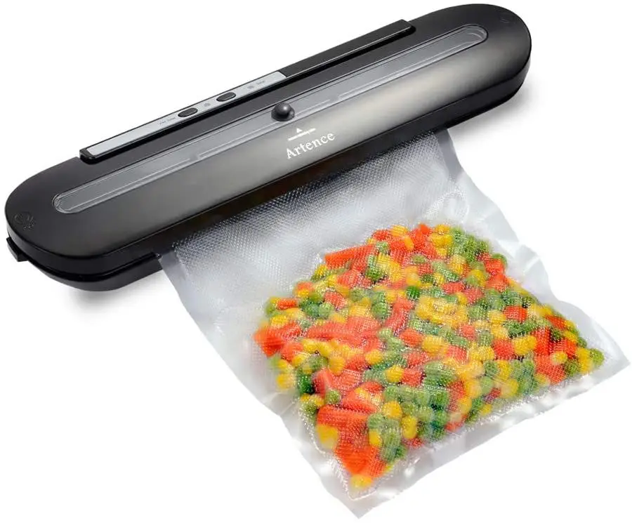 

Artence Vacuum Sealer Machine, Automatic Food Sealer For Food Storage With 10pcs Vacuum Sealer Bags| Compact Design| Easy To