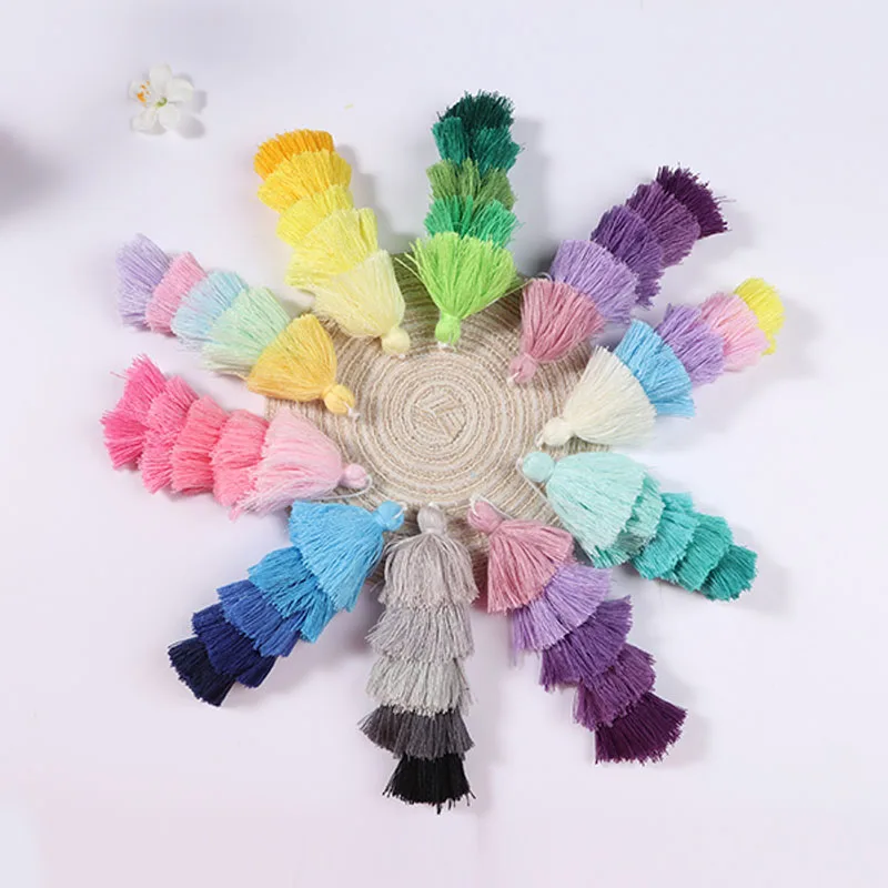 Хлопковая шелковая кисточка для брелка 5 слоев 14 см украшения одежды сделай сам