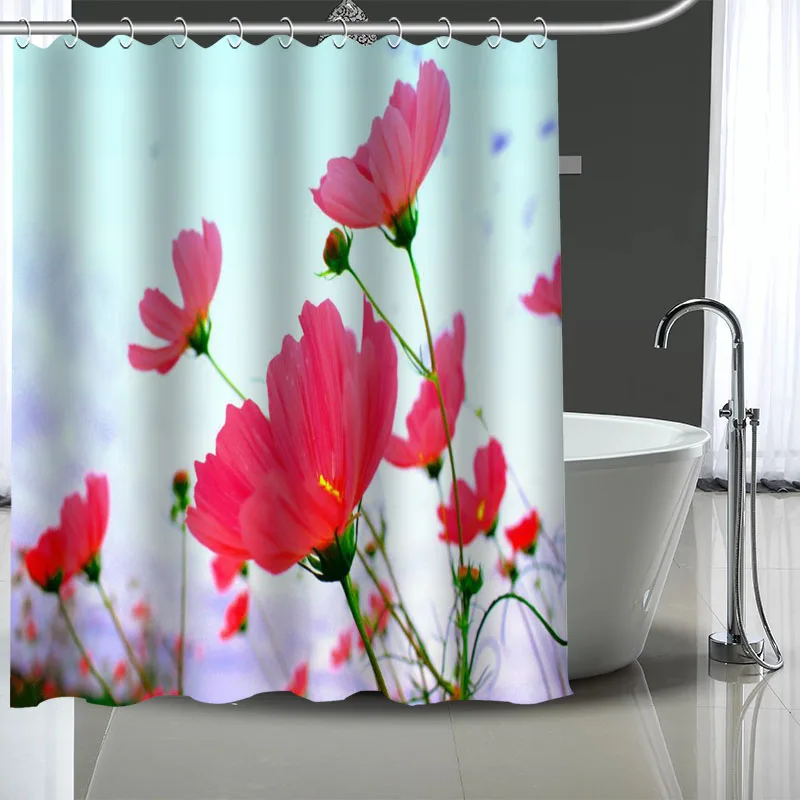Водонепроницаемая занавеска для душа регулируемые цветы Товары ванной и из