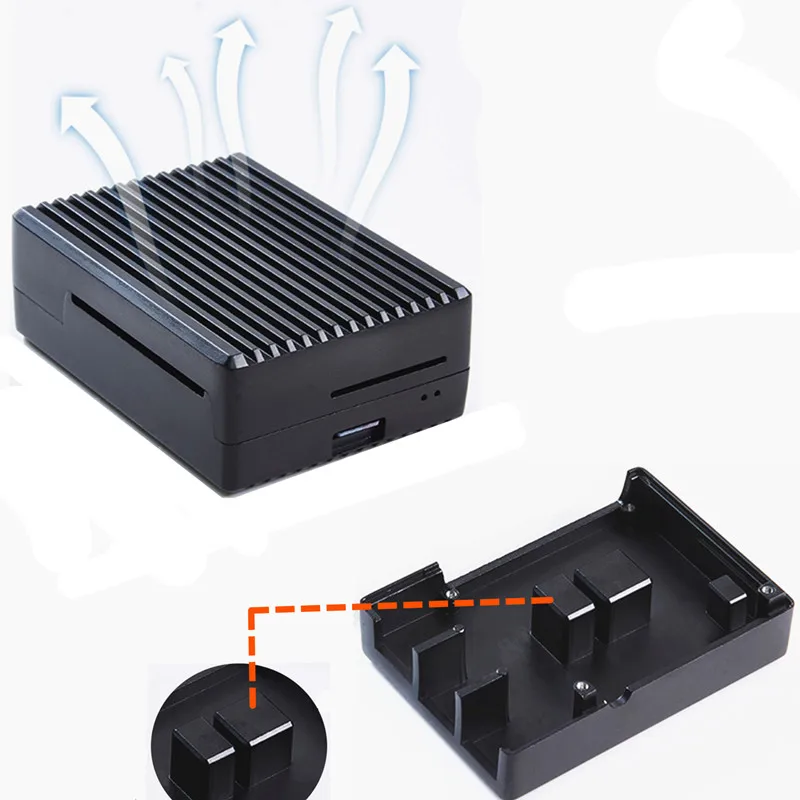 Новый корпус для Raspberry Pi 4 из алюминиевого сплава теплоотвод Модель B|Аксессуары