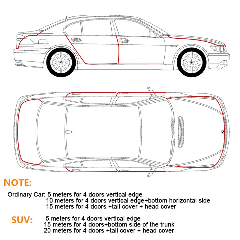 

Car Seal Strip Rubber Weatherstrip Car Door Edge Rubber Sealant U Pillar Protection Stickers Noise Insulation Car Sealed strips
