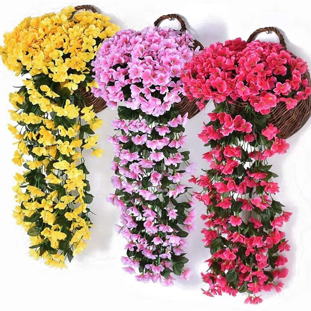 

Gift Flower Vine Hanging Home Garden Decor Silk Flowers Trailing Foliage