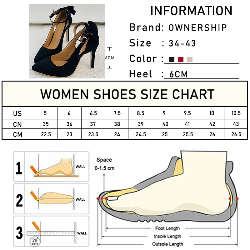 

2021 Women Pointed Toe Pumps Bowknot Ankle Strap Buckle High Thin Heel Big Size Shoes Sexy Spring Ladies Party Wedding Footwear
