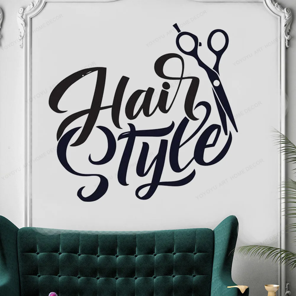 

Hair Salon Vinyl wall Sticker hair style wall decal beauty salon decor removable wall art mural HJ973