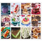 Картина из страз 5d с изображением еды, полноразмерная вышивка из страз с мороженым, вышивка крестиком, украшение для кухни, ресторана, торта