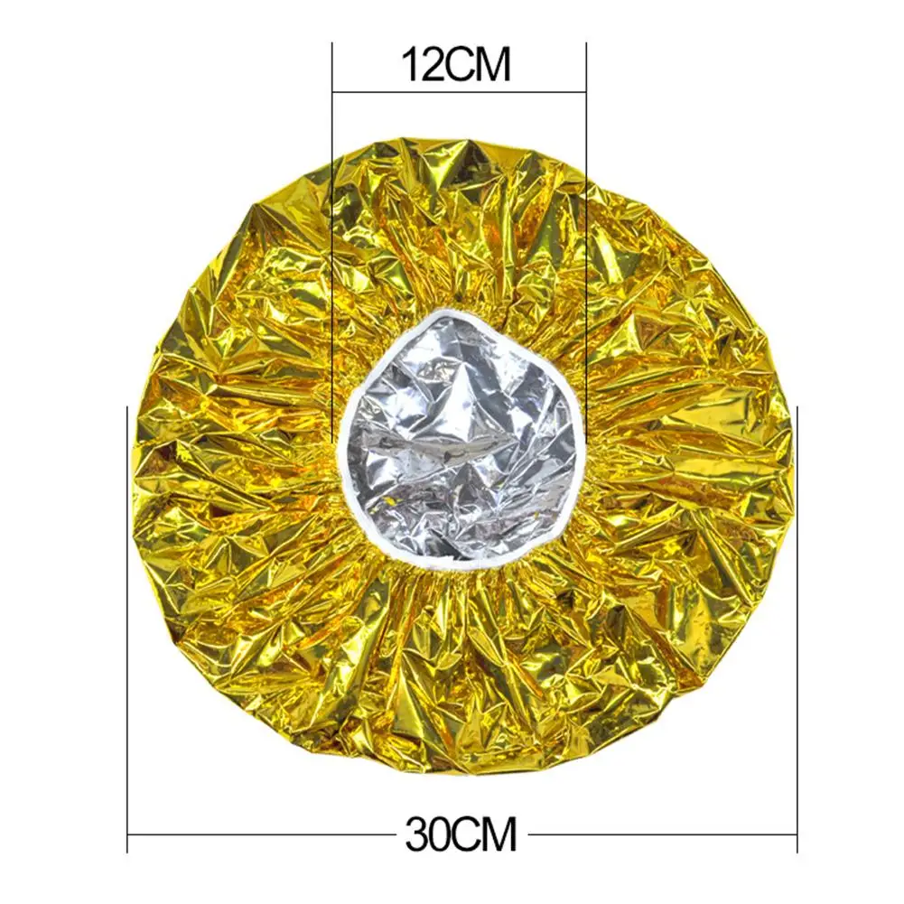 Шапка для душа с теплоизоляцией из алюминиевой фольги эластичная шапка купания