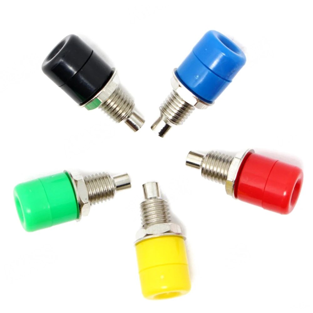 

5PCS Mix Color 4mm Nickel Plated Socket Female Banana Plug Socket Terminal Connector