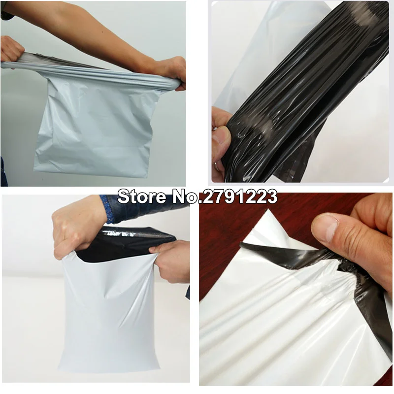 100 шт./лот пластиковые самозапечатывающиеся пакеты для курьерских