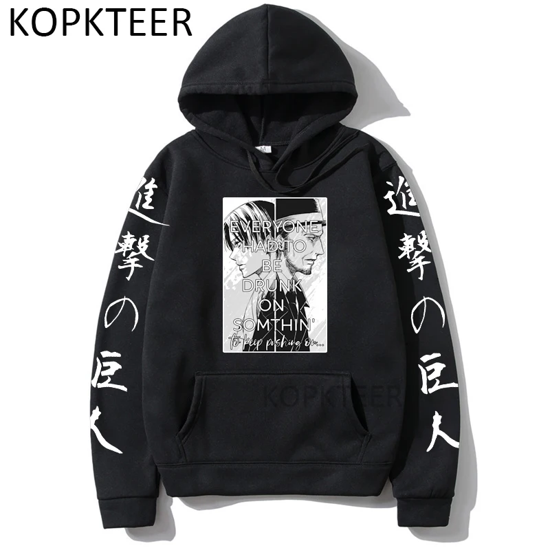 

Attack on Titan Anime Print Hoodies Japanese Manga Casual Harajuku Hoodies Streetwear Tops Vintage Long Sleeve Hoodies Unisex