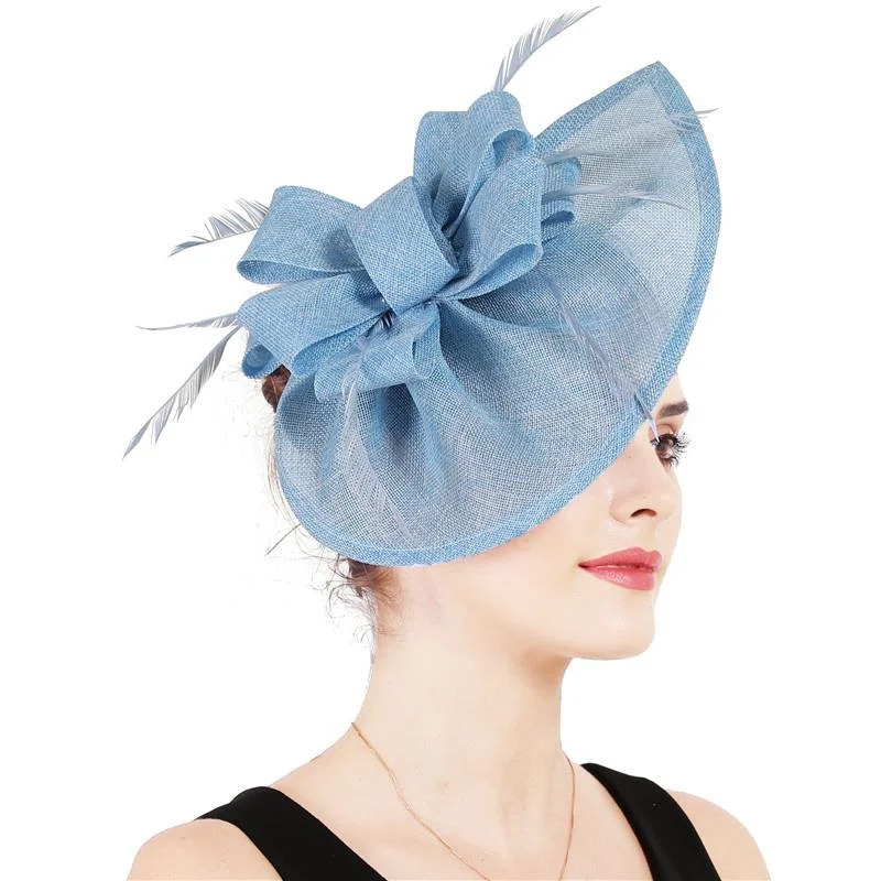 

Feather Fascinators Races Hats For Women Elegant Black Wine Fascinator Hat Girls Ladies Formal Wedding Dress Hats