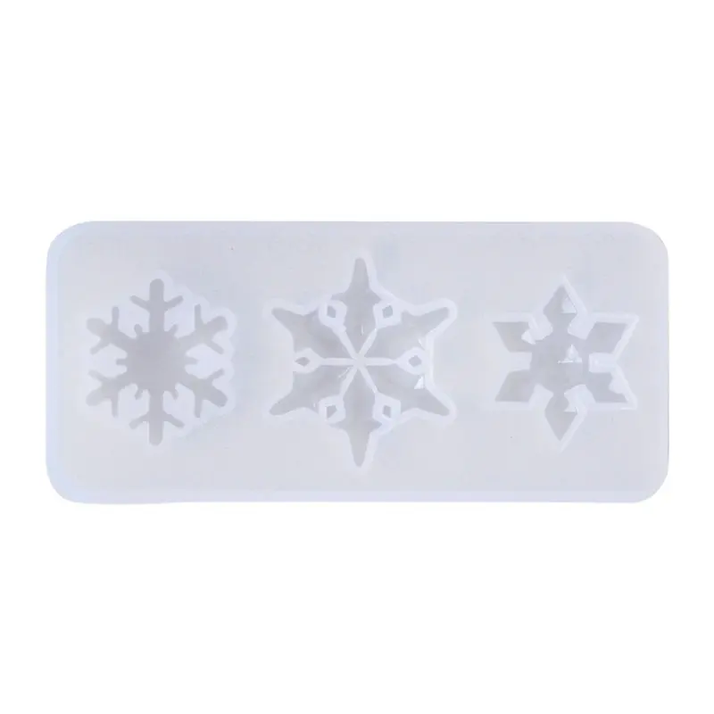 

Julie Wang White Silicone Mold Snowflake Shape Epoxy Cabochons Handmade Christmas Casting Mould Jewelry Making Tool