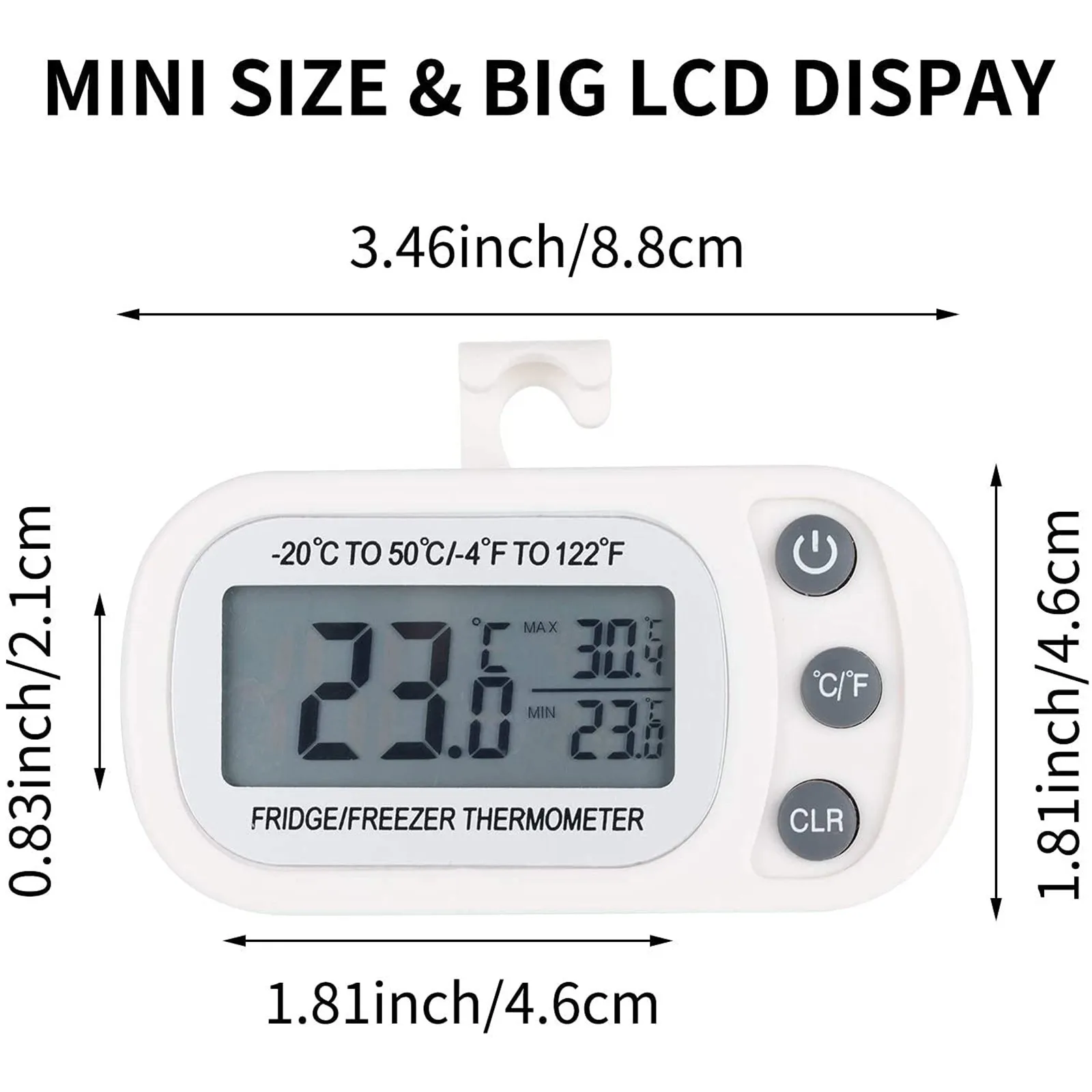 2 шт LCD цифровой экран точный холодильник термометр для холодильника морозильник