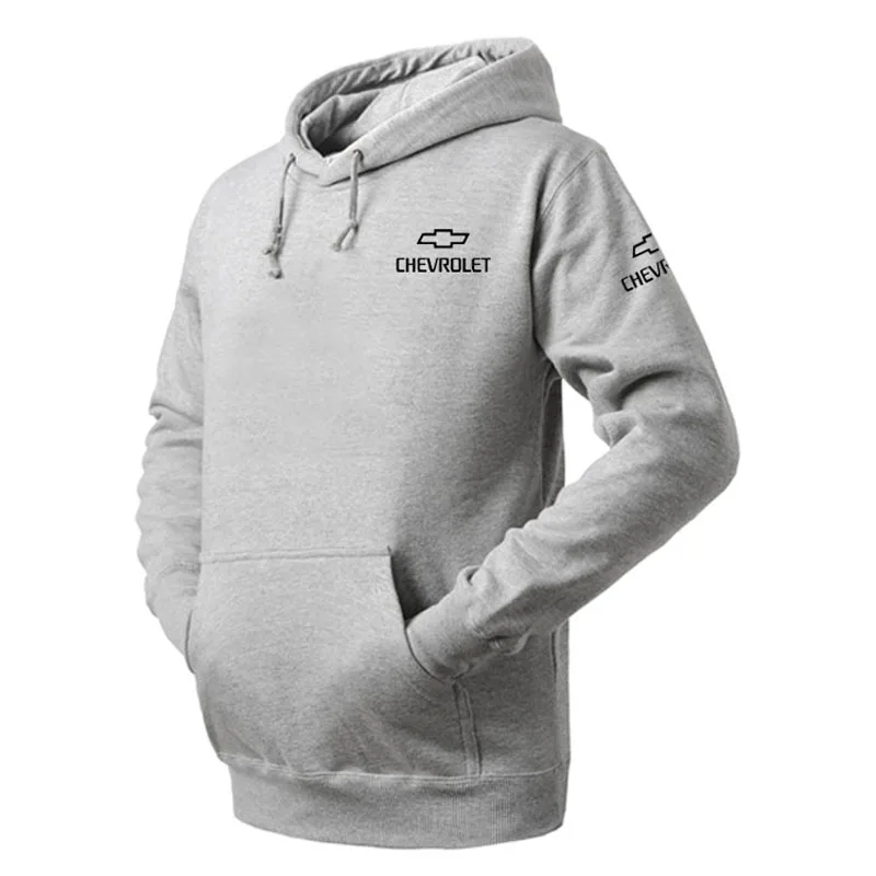 

2021 New style Chevrolet warm hooded sweatshirts men brand clothing printed hoodies male quality slim