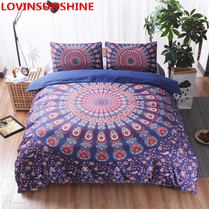Постельное белье в стиле Мандала набор королева мягкое постельное из ткани твил
