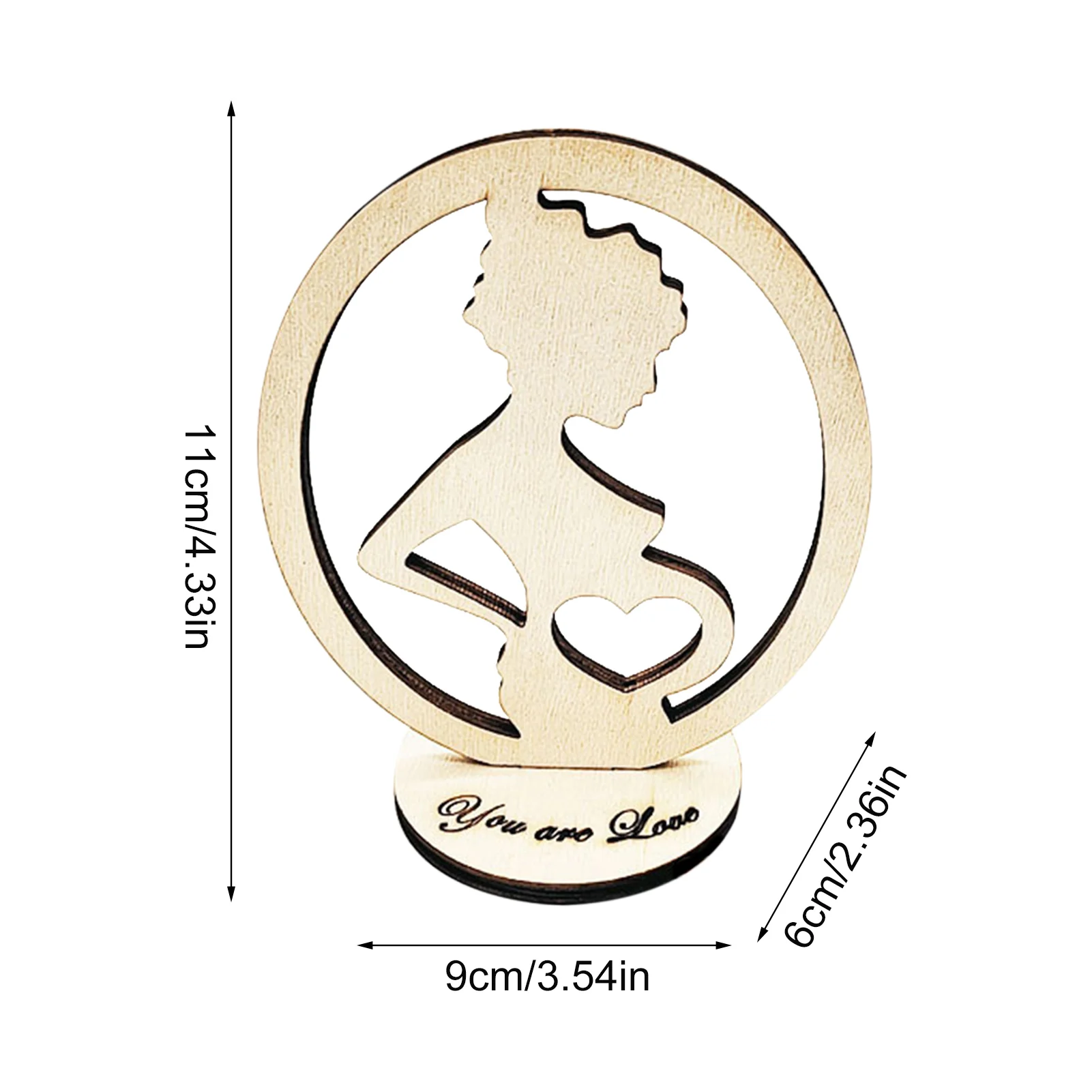 

Mother's Day Wooden Desktop Ornament Holiday Gift Decor Craft Decorative Wooden Ornament Room Desktop Decor