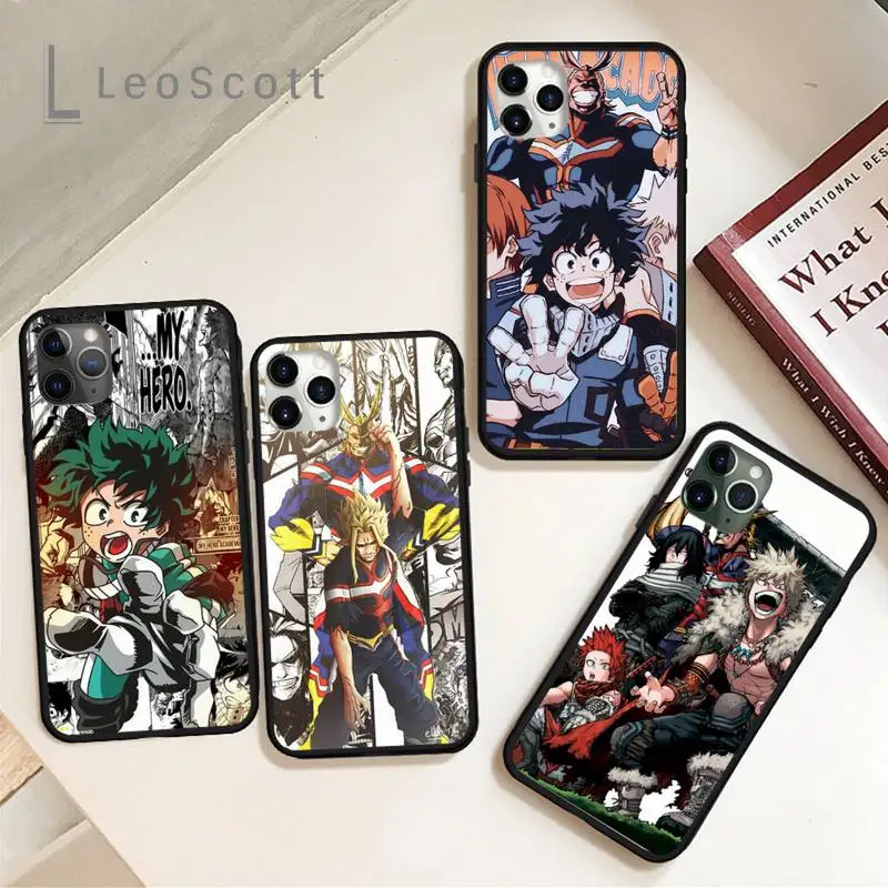 

Anime My Hero Deku Bakugou Academia Phone Cases for iPhone 11 12 pro XS MAX 8 7 6 6S Plus X 5S SE 2020 XR Soft silicone