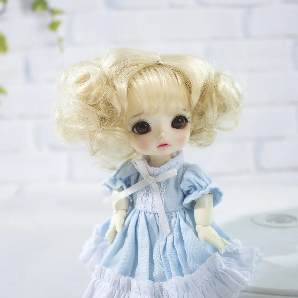 Bjd SD кукольный парик 1/8 светло-Золотые горячие милые высокотемпературные волосы набор 5-6 дюймов окружность головы ob11 кукла кукольный парик аксессуары