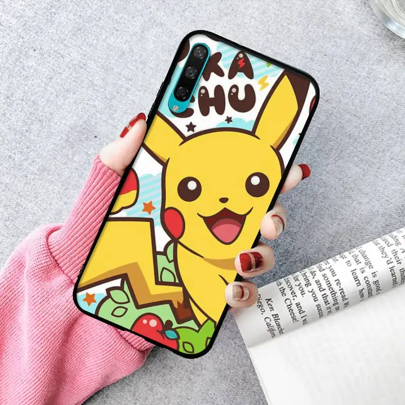 

ZFGHSHYQ Black Soft Silicone Pikachu Phone Case For Huawei P20 30 40 Pro Mate 20x 30 40 Pro Nova6 7 Honor 9X 10