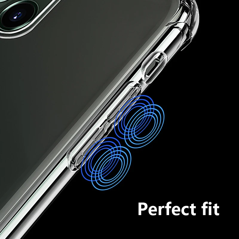 

Protection Case For iPhone 12 Pro Max 2020 Four Corner Strengthen Silicon Clear Case For iPhone 11 Pro Max 6 6s 7 8 Plus Cover
