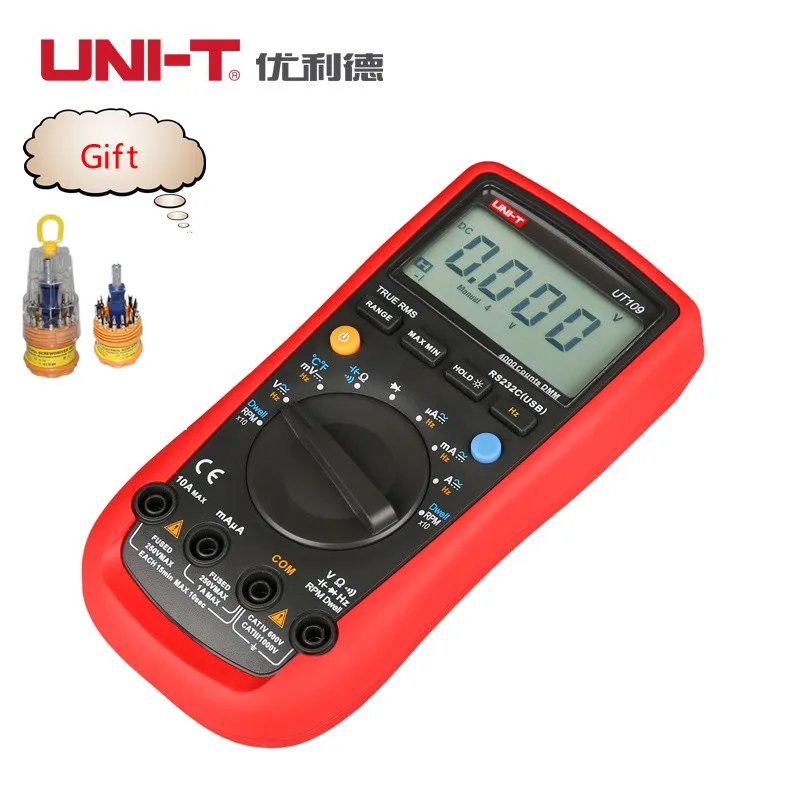 Портативный высокоточный мультиметр UT109 с автоматическим ремонтом частота