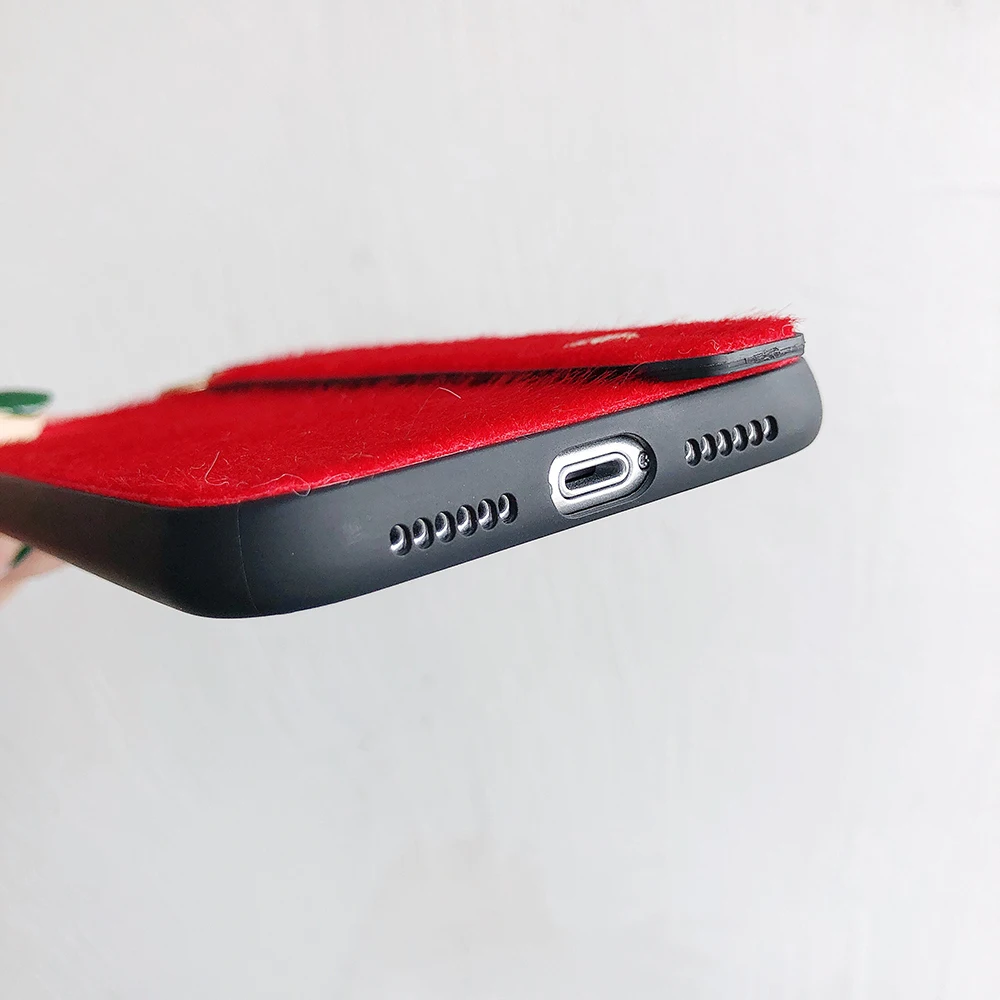 Зимний браслет плюшевый чехол для телефона iphone 11 Pro Max X XR XS 7 8 6 6S Plus ремешок