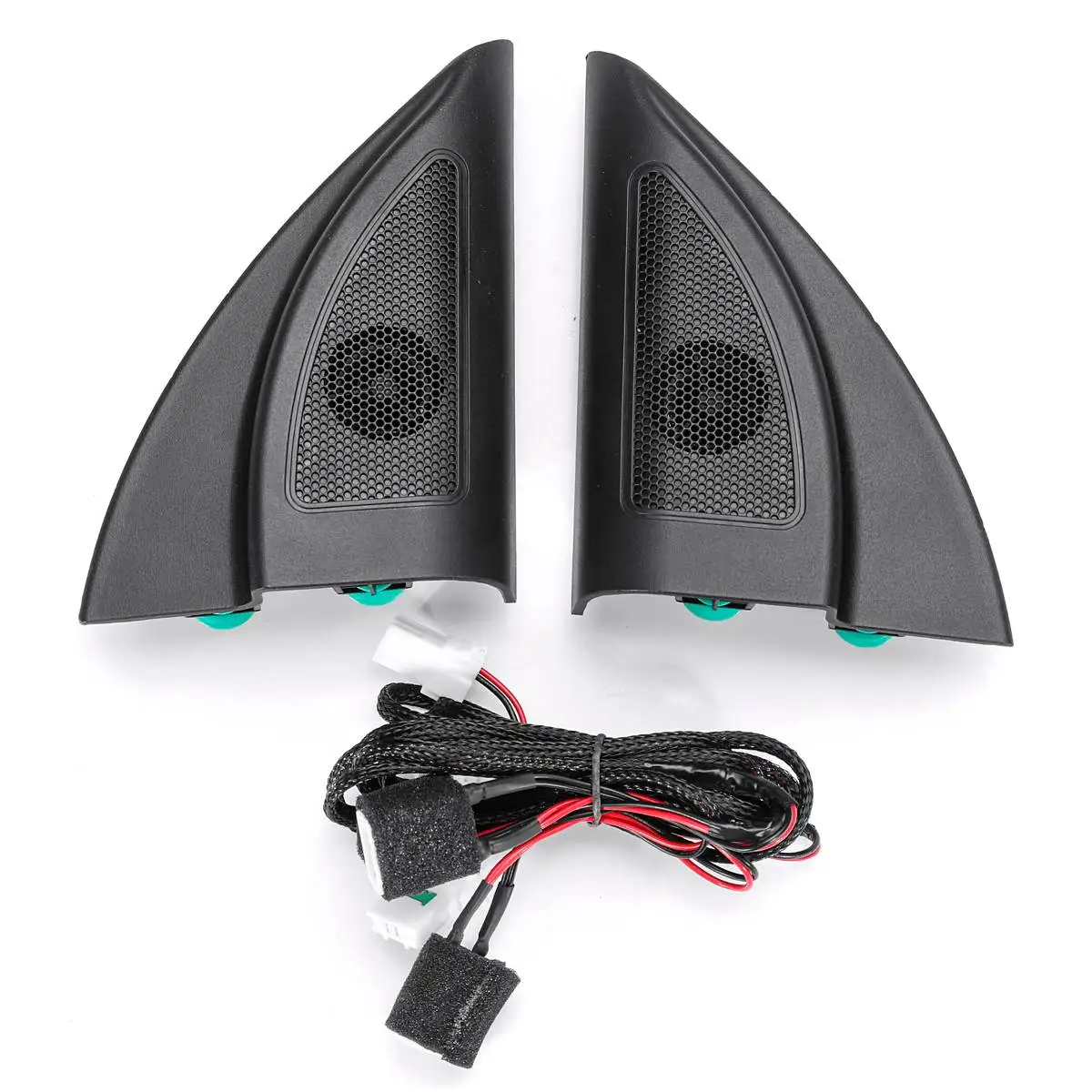 

Pair Car Tweeter audio trumpet speakers tweeter Front Triangle Head Tweeter Speaker with Wire For Solaris 2017