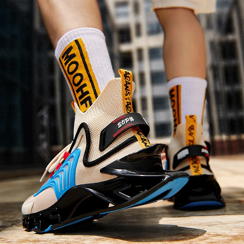 

Men's high-end running shoes cool fashion sneakers increase non-slip jogging outdoor sports flying shoes