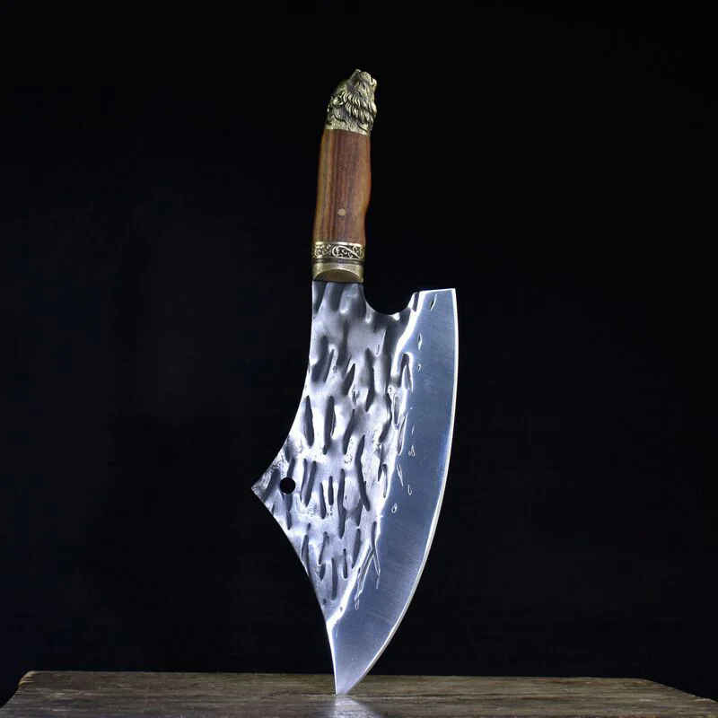 Hand-forged chopping double blade li chef knife longquan ghost hand writer with a chopping knife retro-slicing machete