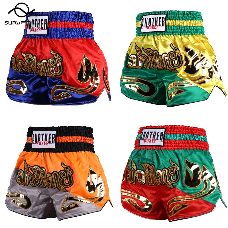 Боксерские Шорты Muay Thai для мужчин женщин детей подростковые шорты кикбоксинга