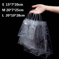 wholesale transparent tote bags shopping bags environment friendly pvc tote bag shoulder handbag large capacity shopping bag