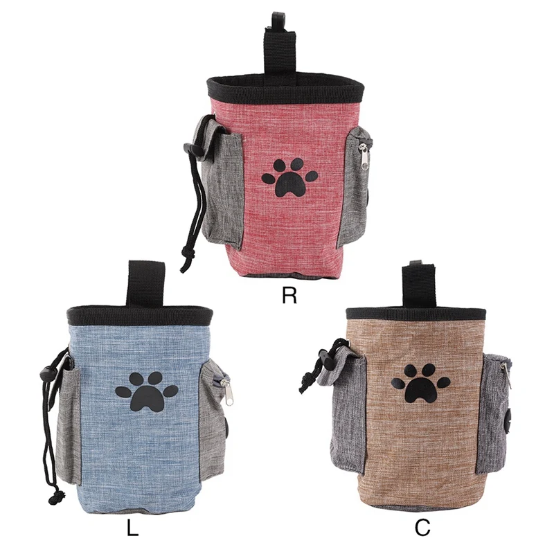 

s Dog Treat Pouch Pet Hand Free Training Walking Bag Dogs Outdoor Portable Backpack Carrier Snack Litter Bag Waist Pack 1pcs