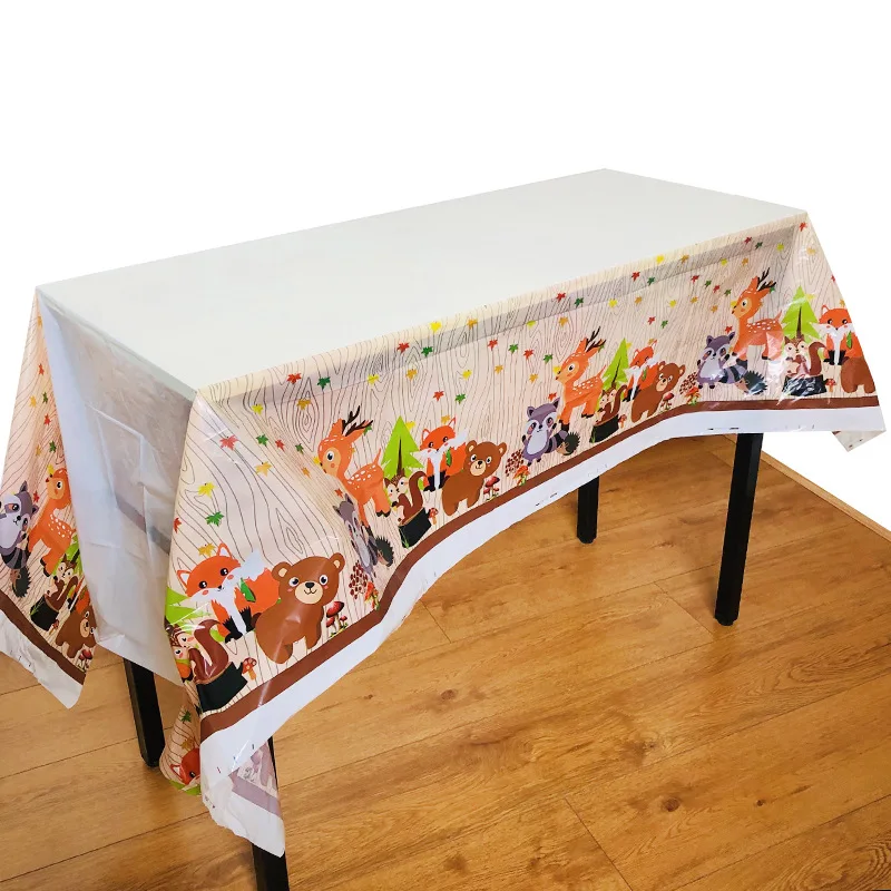 Лесной фон джунгли сафари бумажная тарелка шляпа дикая первый день рождения