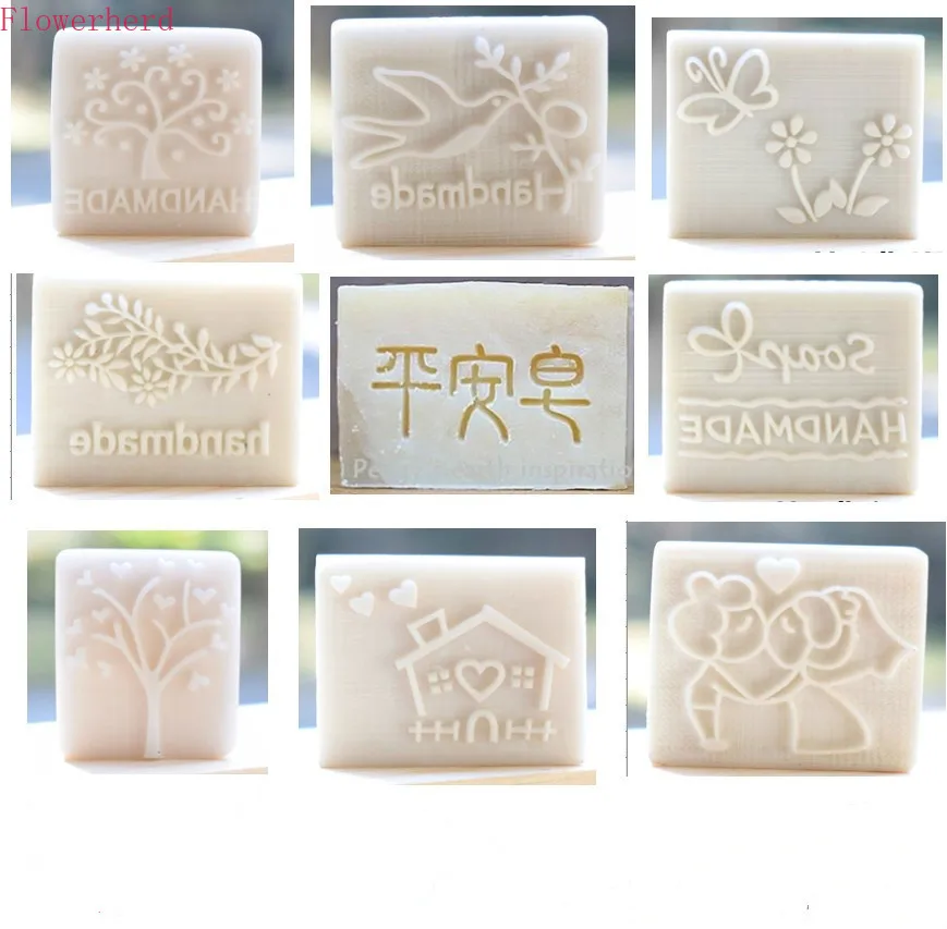 

Personalized Handmade Soap Stamp White Resin Soap Stamp Rose Cartoon Leaves Cute Animal Soap Stamp Soap Mold Chocolate Mold